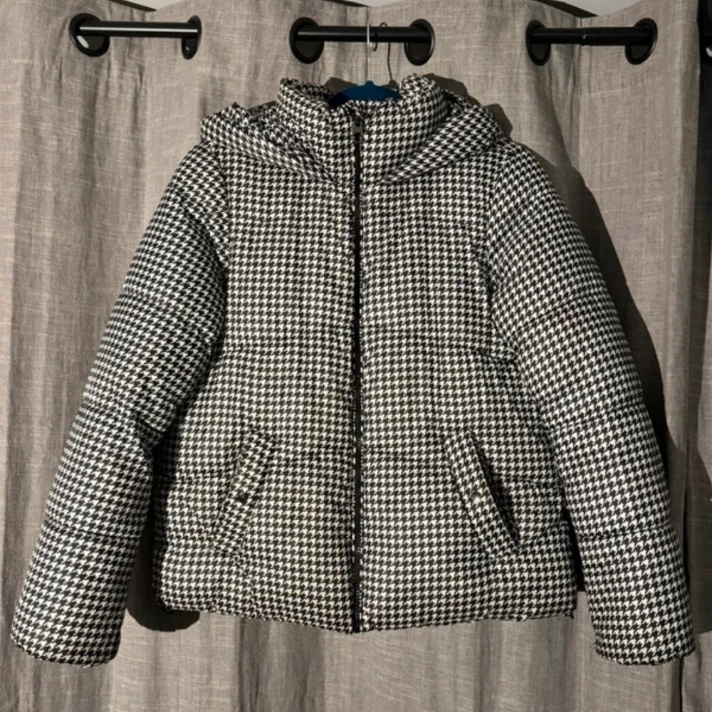 Vero Moda Black and White Houndstooth Utility Jacket